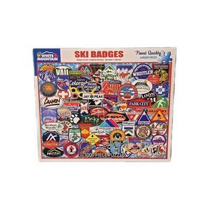 White Mountain Ski Badges Puzzle - Colorful Collection